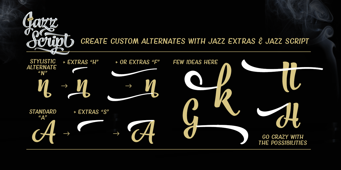 Пример шрифта Jazz Script #2